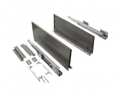 Комплект ящика Firmax Smartline, длина 350 мм, высота 199 мм, Push-to-Open, антрацит, FRM0735.043/199P