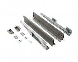 Комплект ящика Firmax Smartline, длина 400 мм, высота 84 мм, Push-to-Open, антрацит, FRM0740.043/84P
