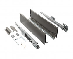 Комплект ящика Firmax Smartline, длина 550 мм, высота 135 мм, Push-to-Open, антрацит, FRM0755.043/135P