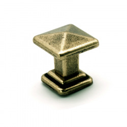 Ручка-кнопка Tower Square, Бронза, 32/35х35х29 мм, Классика, Metakor, Бельгия, 19.4100.68